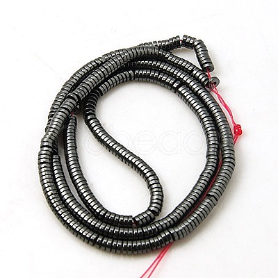 Non-magnetic Synthetic Hematite Beads Strands G-E165-3x1mm-1-1