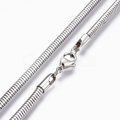 Non-Tarnish 304 Stainless Steel Snake Chain Necklaces NJEW-F248-01C-P-1