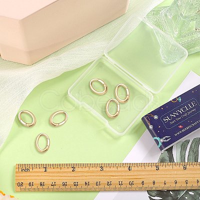 8Pcs Brass Spring Gate Rings KK-SC0003-45-1