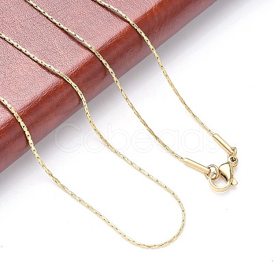 Unique Unisex 304 Stainless Steel Beading Chain Necklaces NJEW-M023-008-1