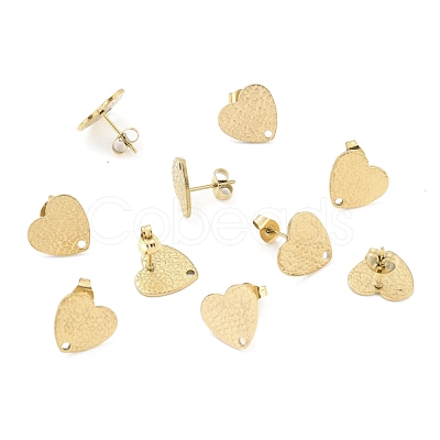 Ion Plating(IP) 304 Stainless Steel Stud Earring Findings STAS-I183-08B-G-1