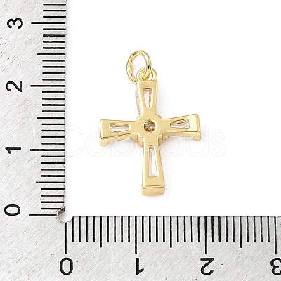 Easter Brass Micro Pave Clear Cubic Zirconia Pendants KK-E799-05E-G-1