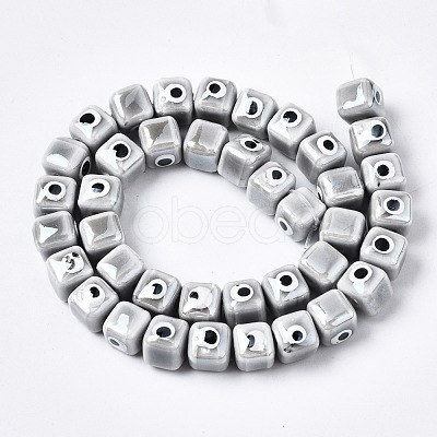 Handmade Porcelain Ceramic Beads Strands PORC-T006-01M-1