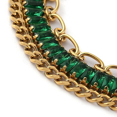 Golden 304 Stainless Steel Triple Layer Multi-strand Bracelets BJEW-C045-01C-G-1