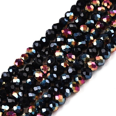 Electroplate Glass Beads Strands EGLA-T021-04C-1