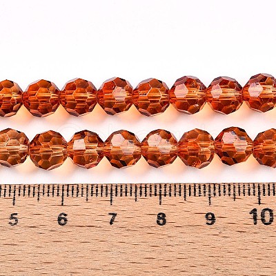 Baking Paint Transparent Glass Beads X1-DGLA-A035-T8mm-A04-1