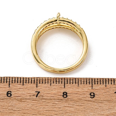 Brass Micro Pave Clear Cubic Zirconia Ring Components LS-KK-NH0007-11G-1