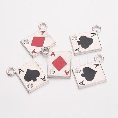 Alloy Enamel Pendants EAP031Y-1