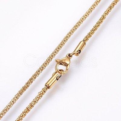 304 Stainless Steel Popcorn Chain Necklaces MAK-L015-23A-1