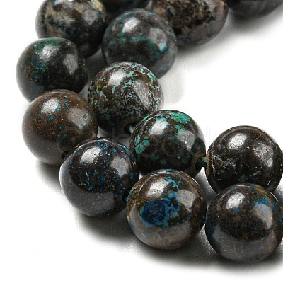 Natural Chrysocolla Beads Strands G-A219-A04-02-1