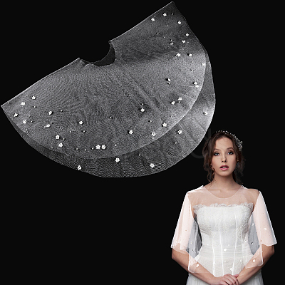 Polyester Lady Tulle Collars AJEW-WH20072-25B-1