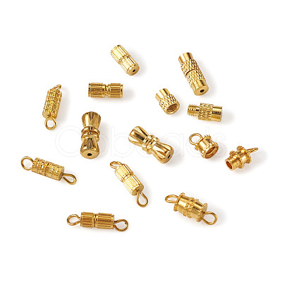 PandaHall Jewelry Brass Screw Clasps KK-PJ0001-03G-1