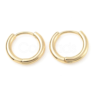 Brass Huggie Hoop Earrings KK-C024-16B-KCG-1