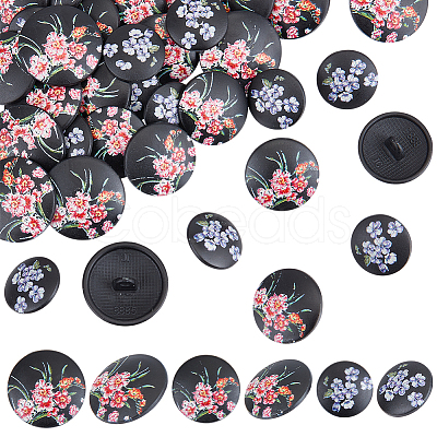 36Pcs 3 Styles Alloy Buttons FIND-OC0013-17-1