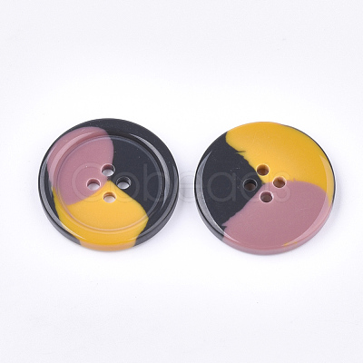 Tri-color Resin Buttons RESI-S377-06A-02-1