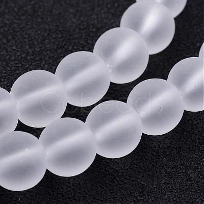 Frosted Glass Bead Strands X-GLAA-G016-6mm-01-1