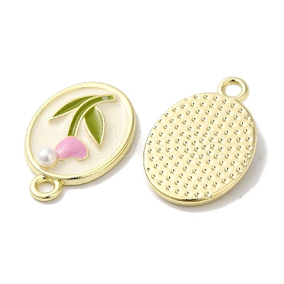 Rack Plating Alloy Enamel Pendants X-FIND-I039-033G-1