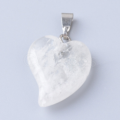 Natural Quartz Crystal Pendants G-R390-13-1