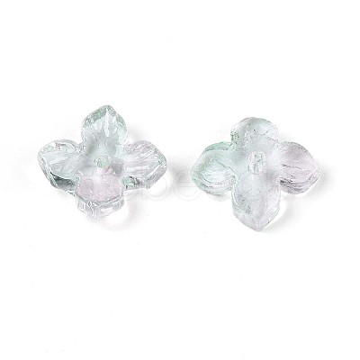 Baking Paint Transparent Glass Bead Caps DGLA-N014-04C-1