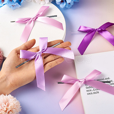 30Pcs 3 Colors Polyester Satin Bowknot for Ornament Accessories DIY-TA0010-77A-1
