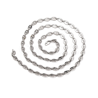 304 Stainless Steel Nuggets Link Chains CHS-S012-19P-1