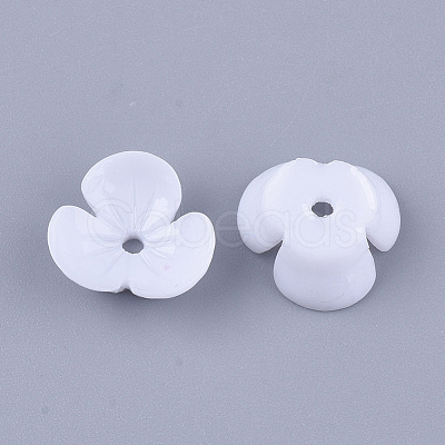 Opaque Resin Bead Caps RESI-T040-030-1