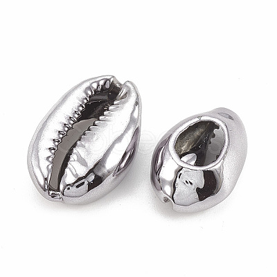 Electroplated Natural Cowrie Shell Beads X-SSHEL-S258-06A-1