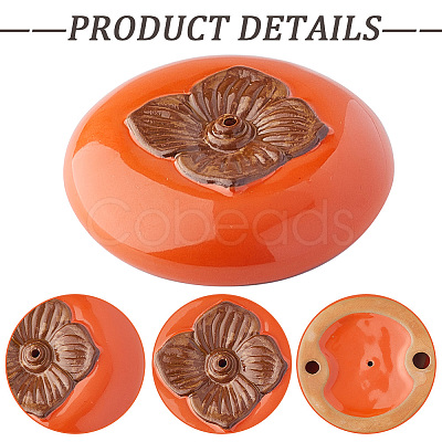 Porcelain Incense Burner Holder AJEW-WH0314-97B-1