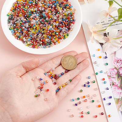 18 Strands 18 Colors Transparent Electroplate Glass Beads Strands EGLA-GO0001-05-1