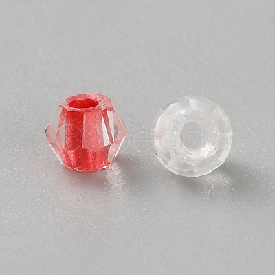 Bicone Center Dyed Transparent Glass Beads GLAA-WH0055-38E-1