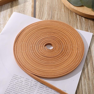Flat Cowhide Leather Cord WL-GF0001-10B-01-1