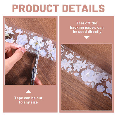 4Pcs 4 Colors PET Decorative Stickers DIY-PH0032-40-1