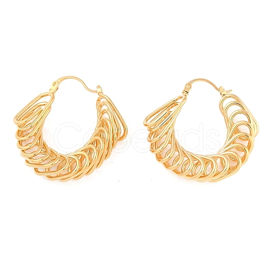 Brass Hoop Earring for Women EJEW-L288-001G-1