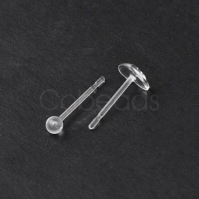60Pcs 6 Style Star & Shamrock & Bell & Flower & Butterfly & Heart Resin Stud Earring Findings FIND-FS0001-96-1