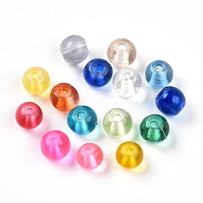 Baking Paint Transparent Glass Beads DGLA-Q022-4mm-M-1