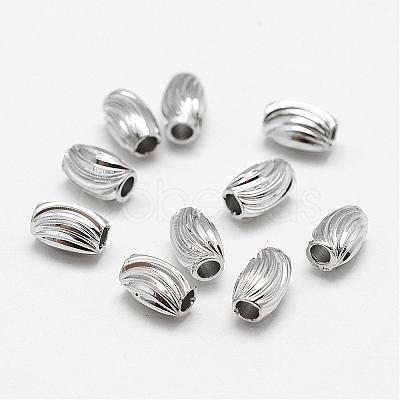 Brass Corrugated Beads KK-P056-06P-NR-1