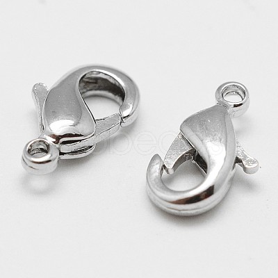 Brass Lobster Claw Clasps KK-P058-01P-NR-1