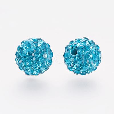 Polymer Clay Rhinestone Beads RB-K050-8mm-C24-1