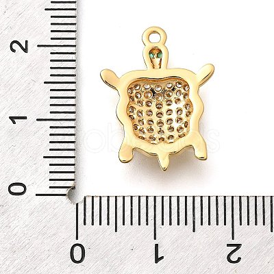 Brass Micro Pave Cubic Zirconia Charms X1-KK-B131-02G-01-1