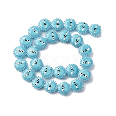 Fuuny Baking Paint Glass Enamel Beads LAMP-Q045-01D-1