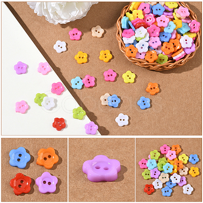 1 Bag 2-Hole Resin Buttons BUTT-SP0001-19A-1