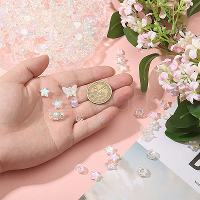 1640Pcs 6 Styles Acrylic Beads TACR-CA0001-32-1