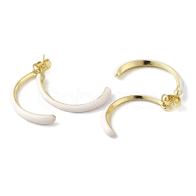 Alloy Enamel Stud Earrings EJEW-A047-02A-1