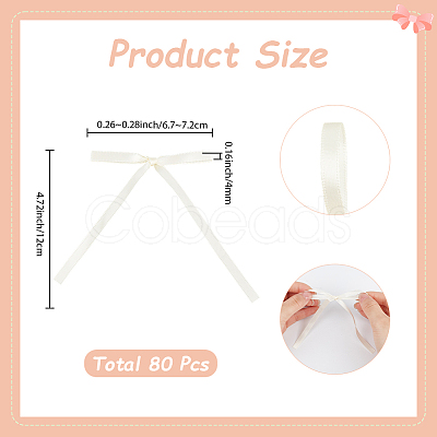 80Pcs Bowknot Polyester Ornament Accessories FIND-SC0020-89A-1