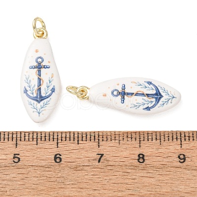 Printed Brass Pendants KK-CBA3895-02C-G-1