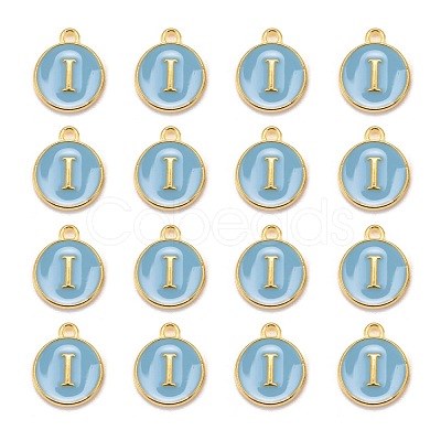 Golden Plated Alloy Enamel Charms X-ENAM-S118-04I-1