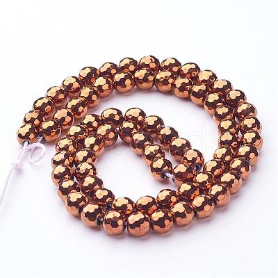 Non-magnetic Synthetic Hematite Beads Strands G-G092-2mm-1