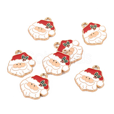 Eco-Friendly Alloy Enamel Pendants X-ENAM-T011-55-NR-1