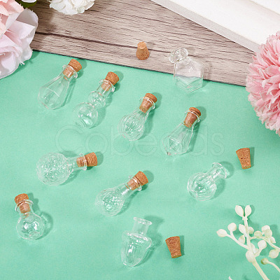 10Pcs Clear Glass Wishing Bottles AJEW-TA0002-85C-1