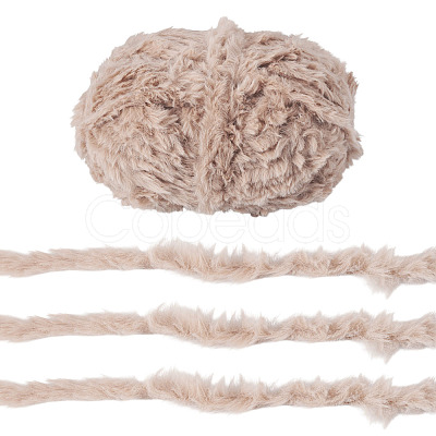 Super Bulky Faux Mink Fur Polyester Yarn YCOR-TAC0001-02C-1